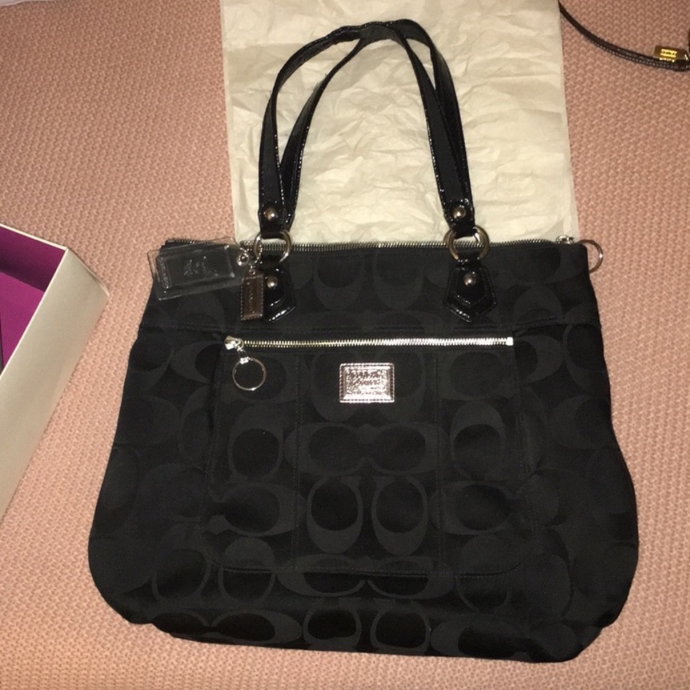 Black Coach Tote Bag